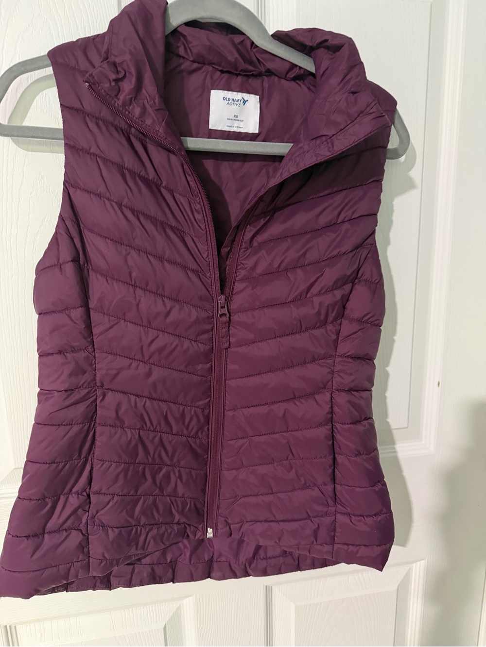Old Navy Plum Quilted Hooded Women's Vest